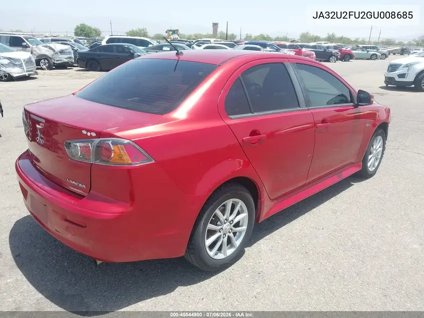 2016 Mitsubishi Lancer Es VIN: JA32U2FU2GU008685 Lot: 45544900