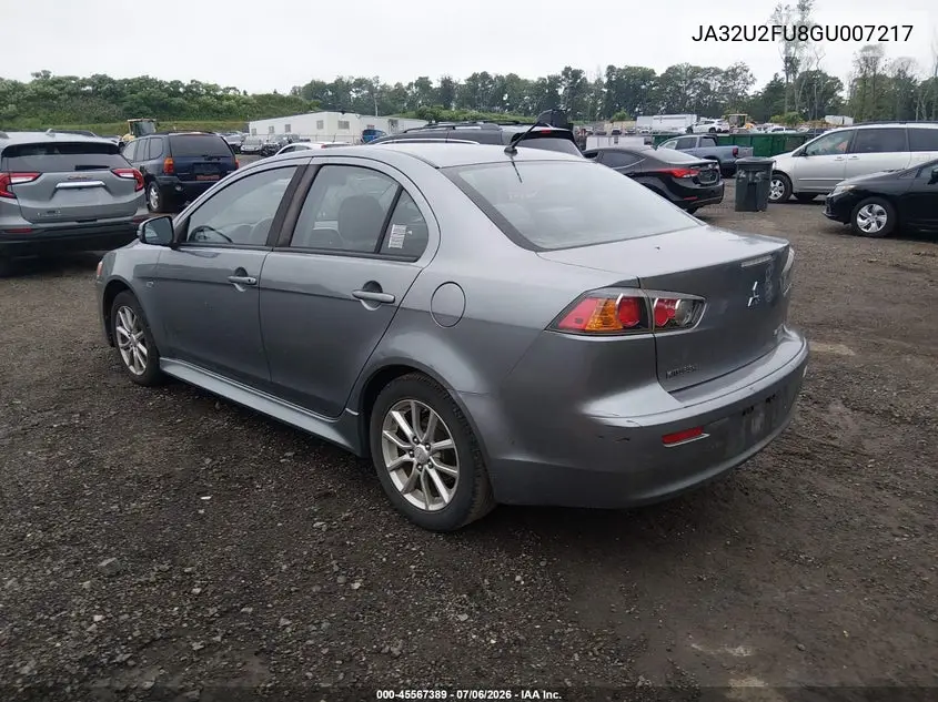 2016 Mitsubishi Lancer Es VIN: JA32U2FU8GU007217 Lot: 45567389