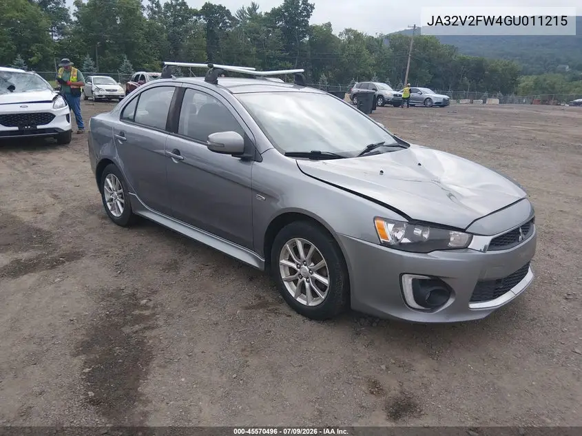 2016 Mitsubishi Lancer Es VIN: JA32V2FW4GU011215 Lot: 45570496