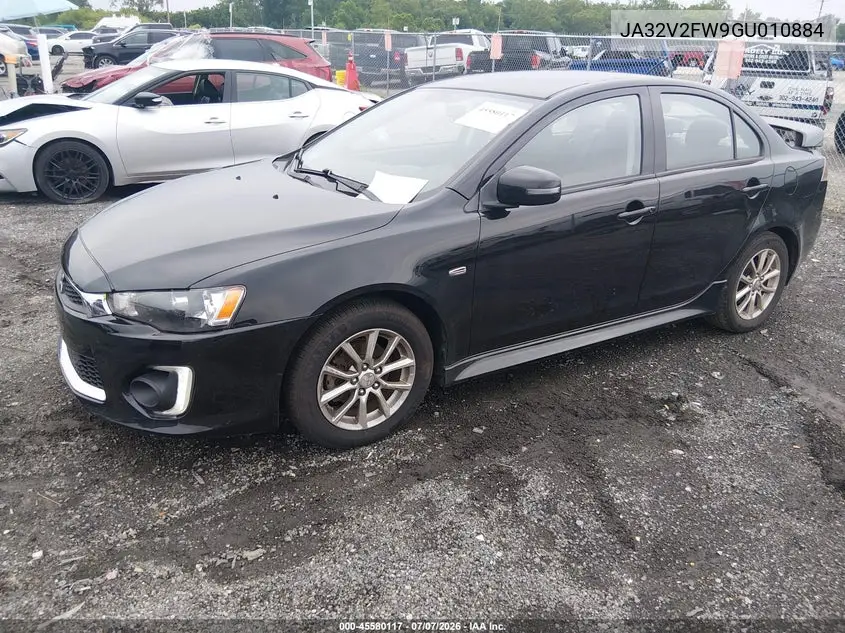 2016 Mitsubishi Lancer Es VIN: JA32V2FW9GU010884 Lot: 45580117