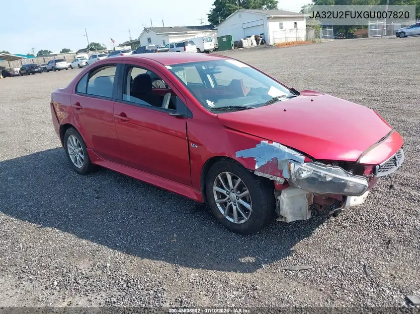 2016 Mitsubishi Lancer Es VIN: JA32U2FUXGU007820 Lot: 45606502