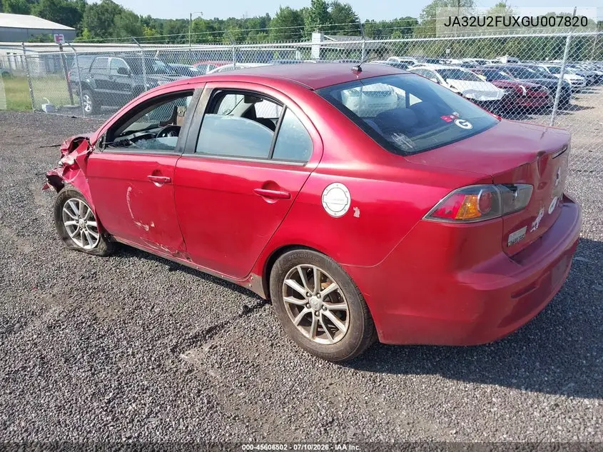 2016 Mitsubishi Lancer Es VIN: JA32U2FUXGU007820 Lot: 45606502