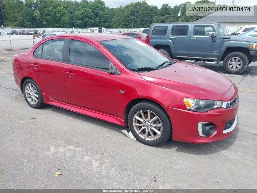2016 Mitsubishi Lancer Es VIN: JA32U2FU4GU000474 Lot: 45633039
