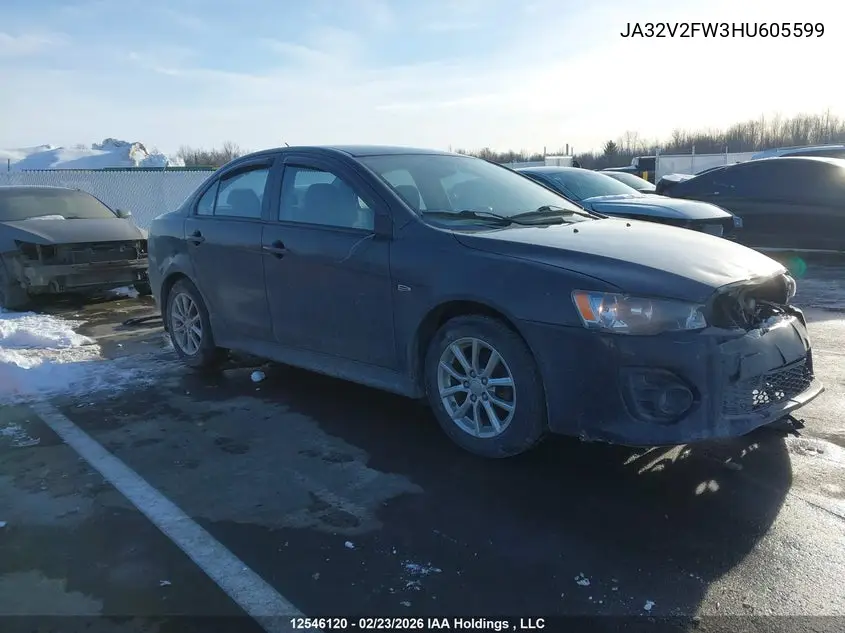 2017 Mitsubishi Lancer VIN: JA32V2FW3HU605599 Lot: 12546120