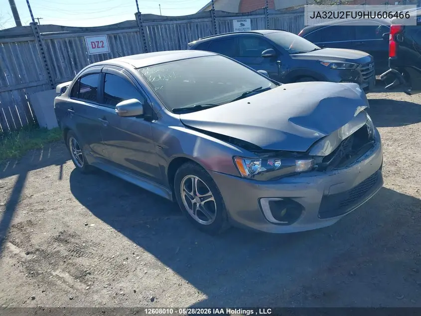 2017 Mitsubishi Lancer Es/Se Anniversary Edition/Se Black Edition/Se Ltd VIN: JA32U2FU9HU606466 Lot: 12608010
