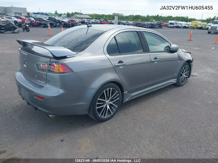 2017 Mitsubishi Lancer Es/Gts/Se Anniversary Edition/Se Black Edition/Se Ltd VIN: JA32V2FW1HU605455 Lot: 12623149X