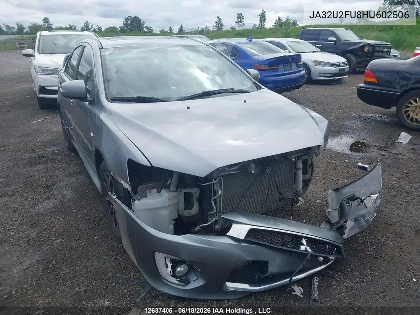 2017 Mitsubishi Lancer Es VIN: JA32U2FU8HU602506 Lot: 12637405