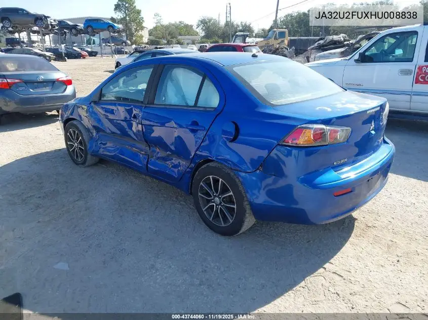JA32U2FUXHU008838 2017 Mitsubishi Lancer Es