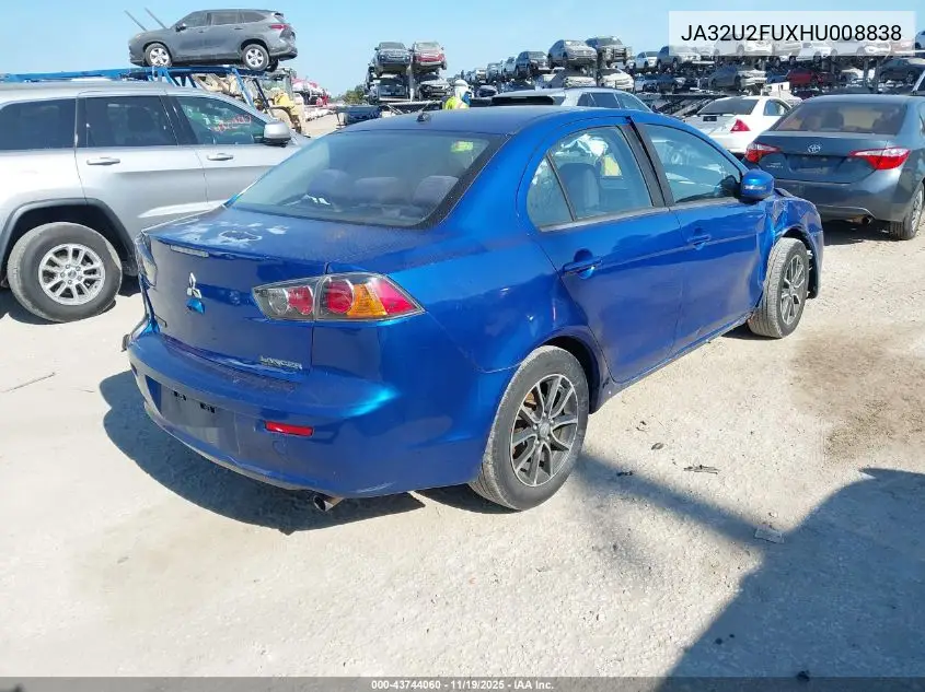 JA32U2FUXHU008838 2017 Mitsubishi Lancer Es