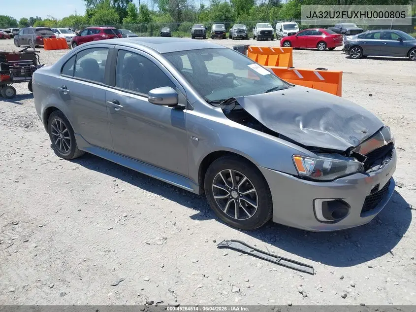 2017 Mitsubishi Lancer Es VIN: JA32U2FUXHU000805 Lot: 45264514