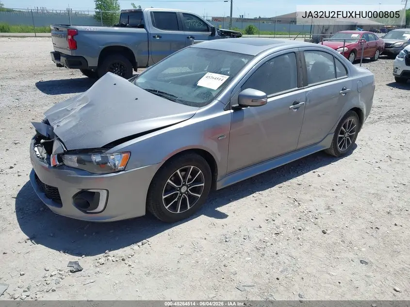 2017 Mitsubishi Lancer Es VIN: JA32U2FUXHU000805 Lot: 45264514