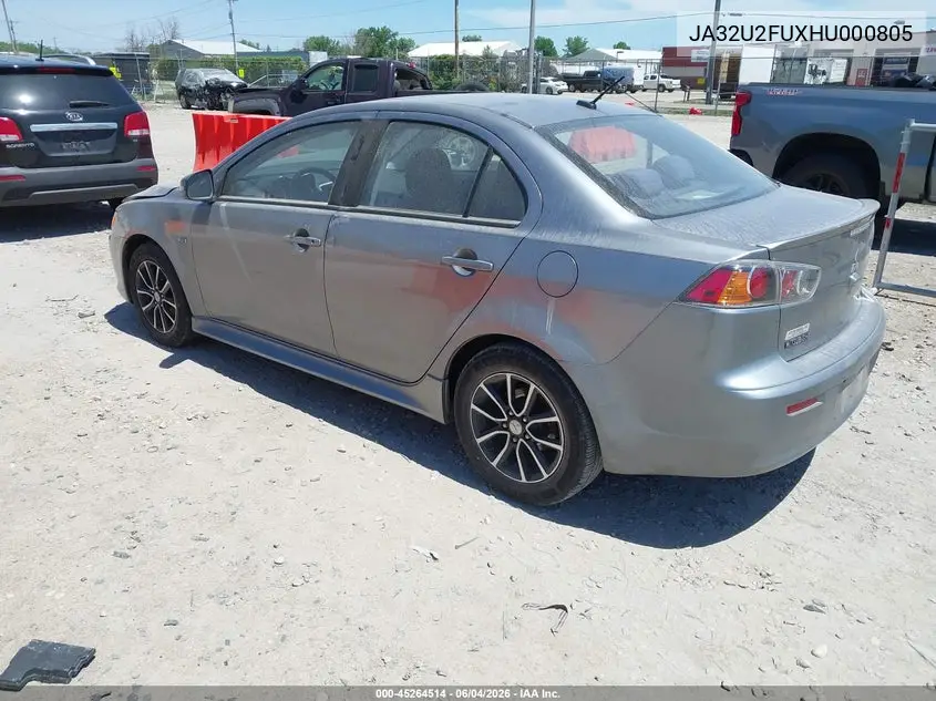 2017 Mitsubishi Lancer Es VIN: JA32U2FUXHU000805 Lot: 45264514