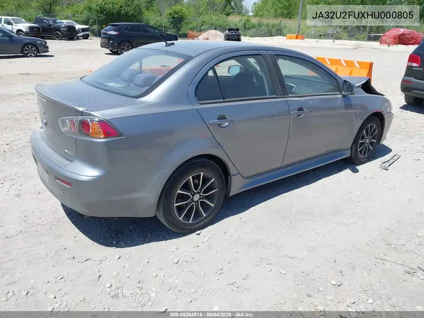 2017 Mitsubishi Lancer Es VIN: JA32U2FUXHU000805 Lot: 45264514