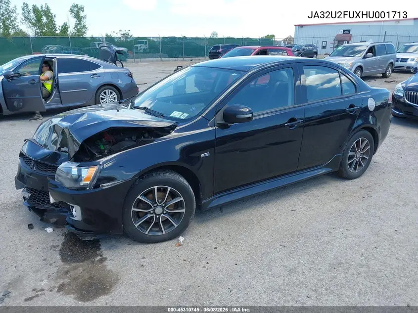 2017 Mitsubishi Lancer Es VIN: JA32U2FUXHU001713 Lot: 45310745
