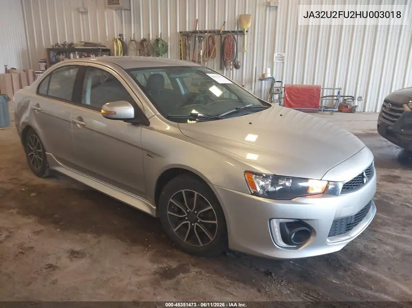 2017 Mitsubishi Lancer Es VIN: JA32U2FU2HU003018 Lot: 45351473