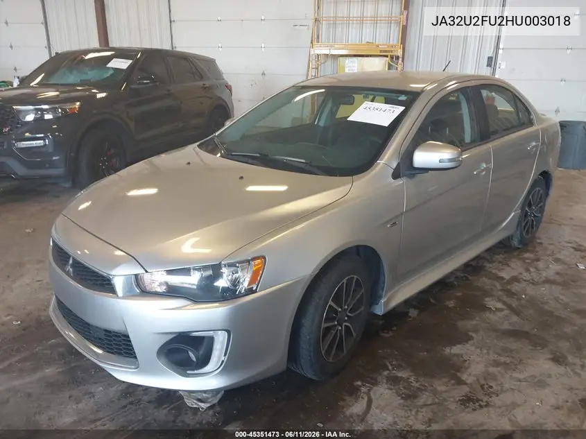 2017 Mitsubishi Lancer Es VIN: JA32U2FU2HU003018 Lot: 45351473