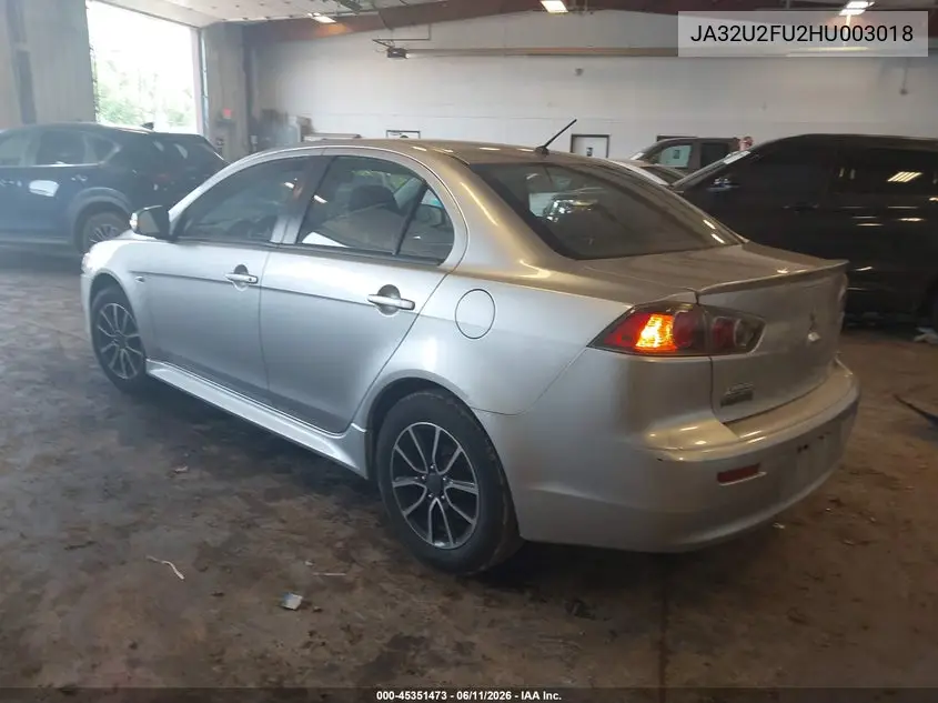 2017 Mitsubishi Lancer Es VIN: JA32U2FU2HU003018 Lot: 45351473