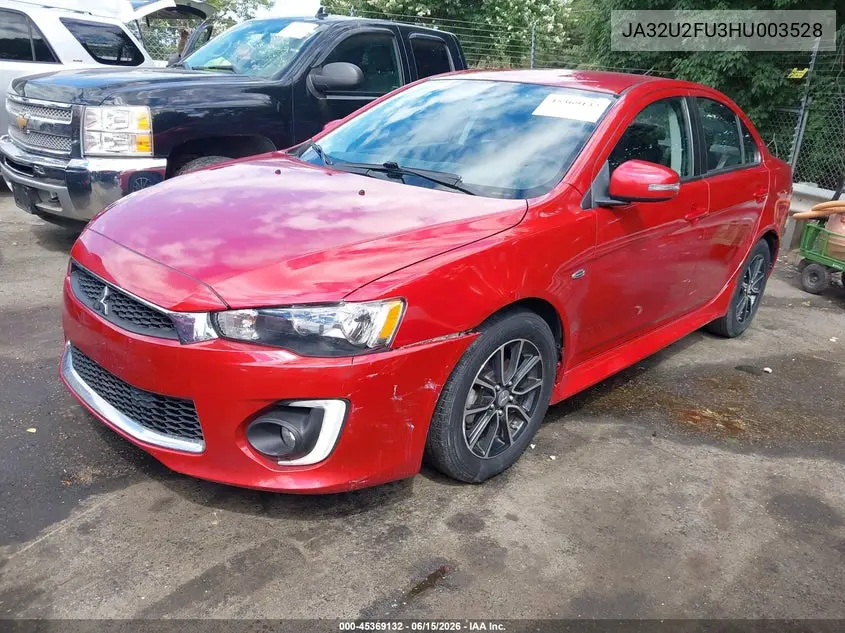 2017 Mitsubishi Lancer Es VIN: JA32U2FU3HU003528 Lot: 45369132