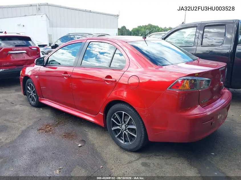 2017 Mitsubishi Lancer Es VIN: JA32U2FU3HU003528 Lot: 45369132