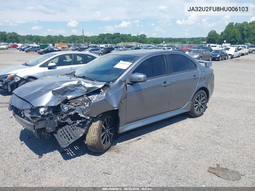 2017 Mitsubishi Lancer Es VIN: JA32U2FU8HU006103 Lot: 45464613