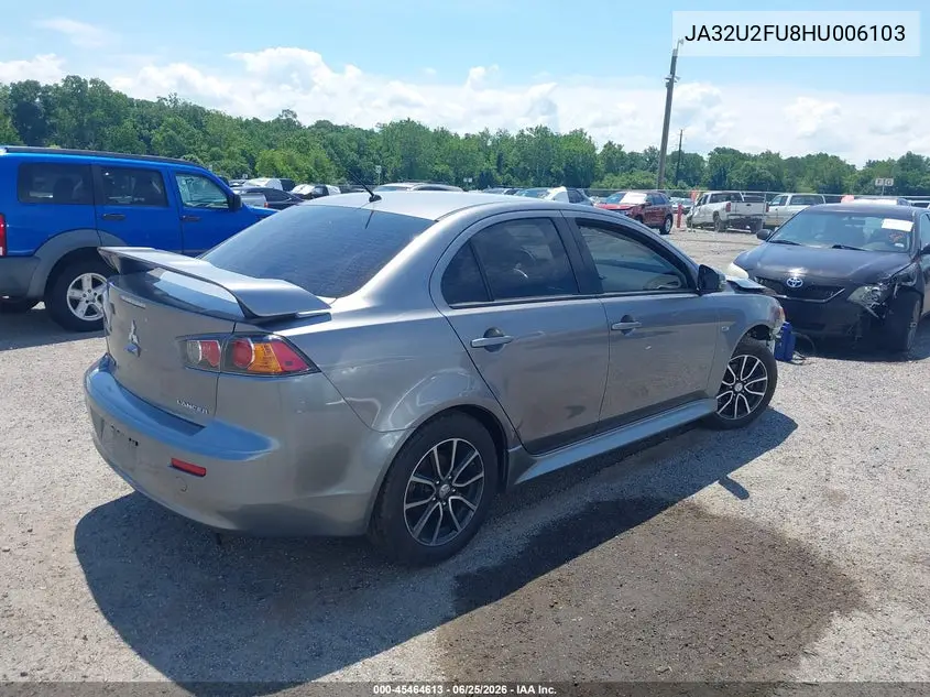 2017 Mitsubishi Lancer Es VIN: JA32U2FU8HU006103 Lot: 45464613