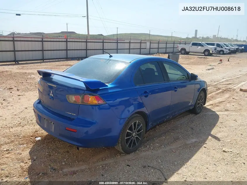 2017 Mitsubishi Lancer Es VIN: JA32U2FU7HU008618 Lot: 45555999