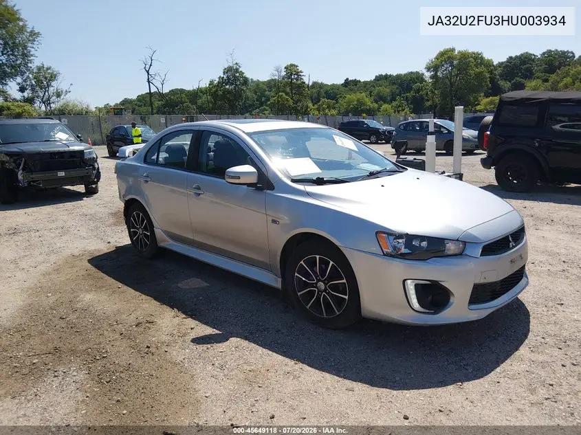 2017 Mitsubishi Lancer Es VIN: JA32U2FU3HU003934 Lot: 45649118