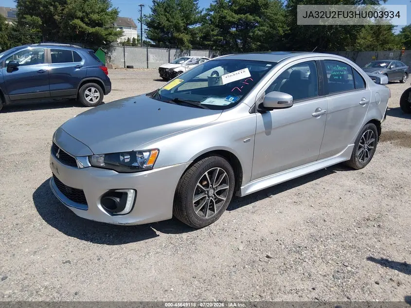 2017 Mitsubishi Lancer Es VIN: JA32U2FU3HU003934 Lot: 45649118