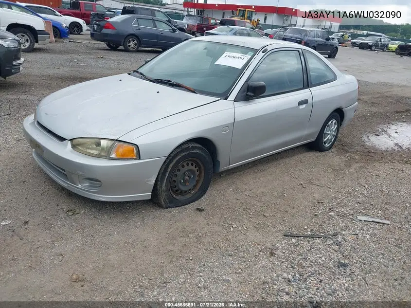 1998 Mitsubishi Mirage De VIN: JA3AY11A6WU032090 Lot: 45686891