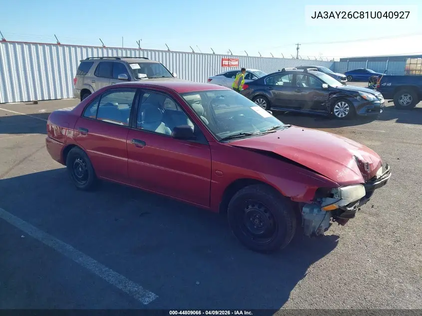 2001 Mitsubishi Mirage Es VIN: JA3AY26C81U040927 Lot: 44809066