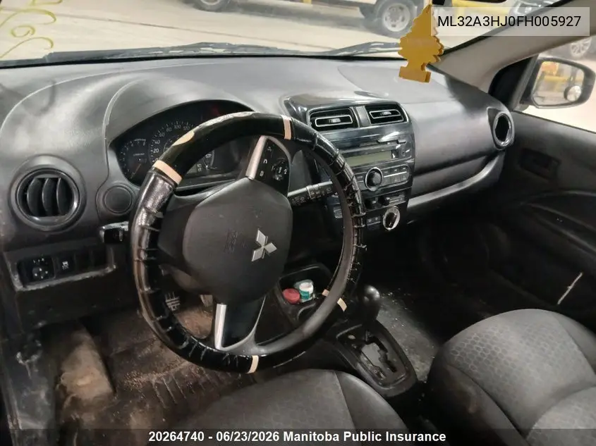 2015 Mitsubishi Mirage Es VIN: ML32A3HJ0FH005927 Lot: 20264740