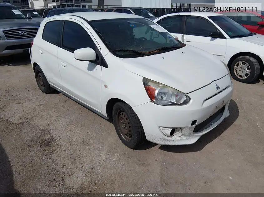 2015 Mitsubishi Mirage De VIN: ML32A3HJXFH001111 Lot: 45244631