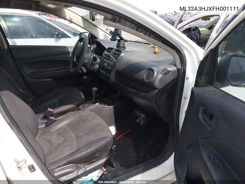2015 Mitsubishi Mirage De VIN: ML32A3HJXFH001111 Lot: 45244631