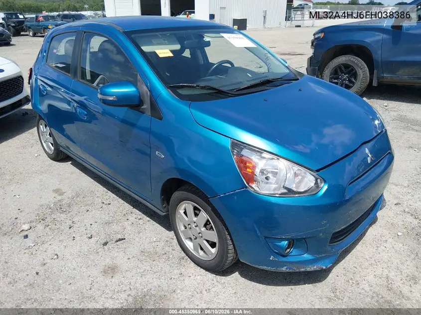 2015 Mitsubishi Mirage Es/Rf VIN: ML32A4HJ6FH038386 Lot: 45350969