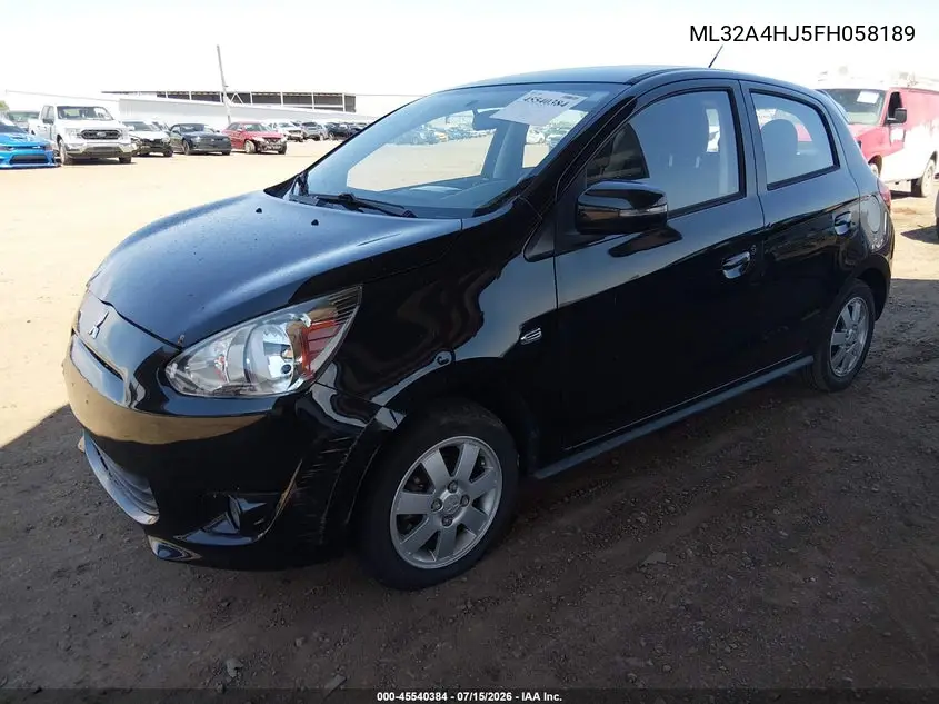 2015 Mitsubishi Mirage Es VIN: ML32A4HJ5FH058189 Lot: 45540384