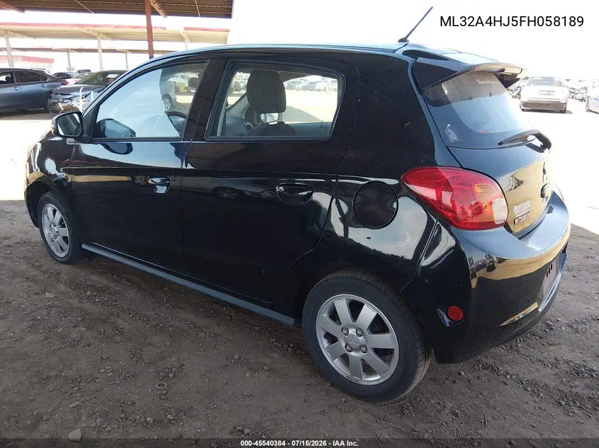 2015 Mitsubishi Mirage Es VIN: ML32A4HJ5FH058189 Lot: 45540384