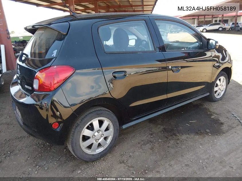 2015 Mitsubishi Mirage Es VIN: ML32A4HJ5FH058189 Lot: 45540384