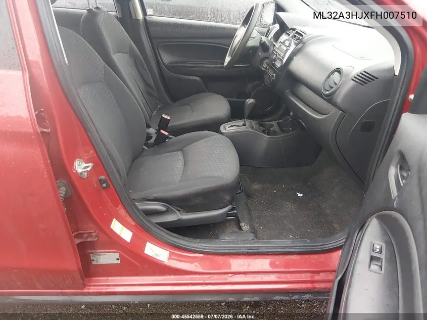 2015 Mitsubishi Mirage De VIN: ML32A3HJXFH007510 Lot: 45542559
