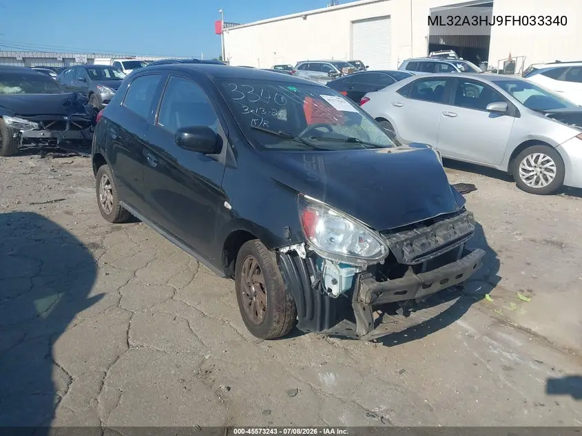 2015 Mitsubishi Mirage De VIN: ML32A3HJ9FH033340 Lot: 45573243