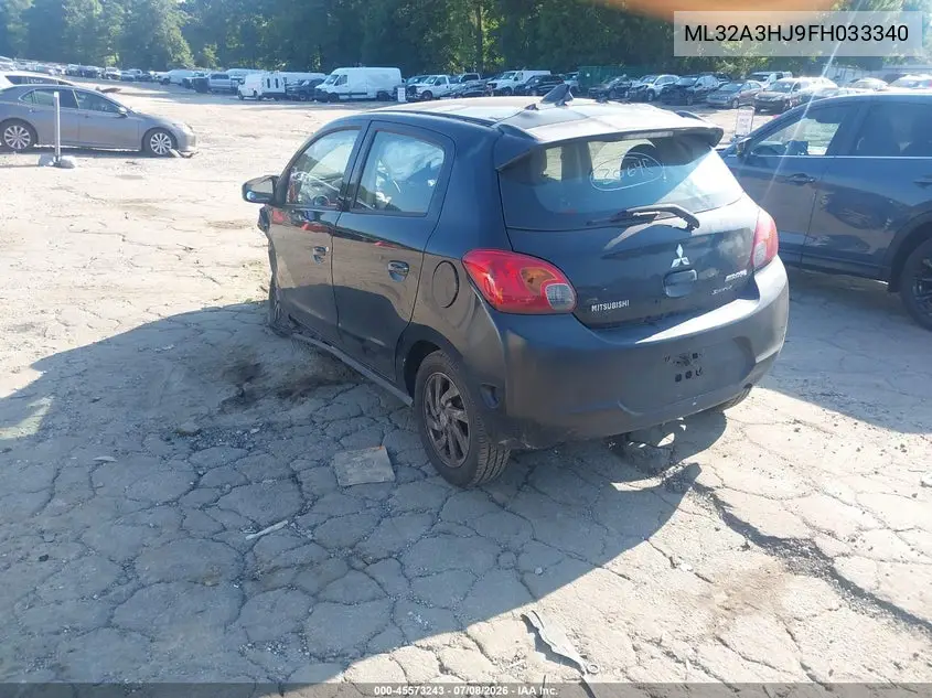 2015 Mitsubishi Mirage De VIN: ML32A3HJ9FH033340 Lot: 45573243
