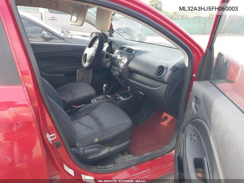 2015 Mitsubishi Mirage De VIN: ML32A3HJ5FH060003 Lot: 45624770