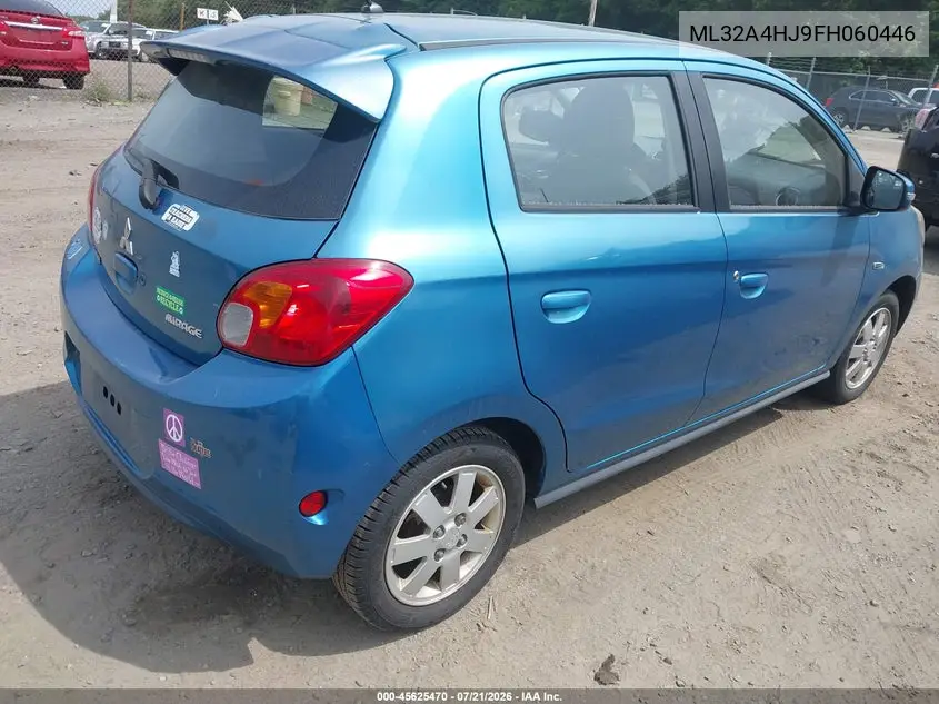 2015 Mitsubishi Mirage Es VIN: ML32A4HJ9FH060446 Lot: 45625470