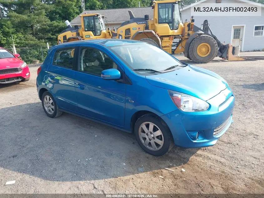 2015 Mitsubishi Mirage Es/Rf VIN: ML32A4HJ3FH002493 Lot: 45635331