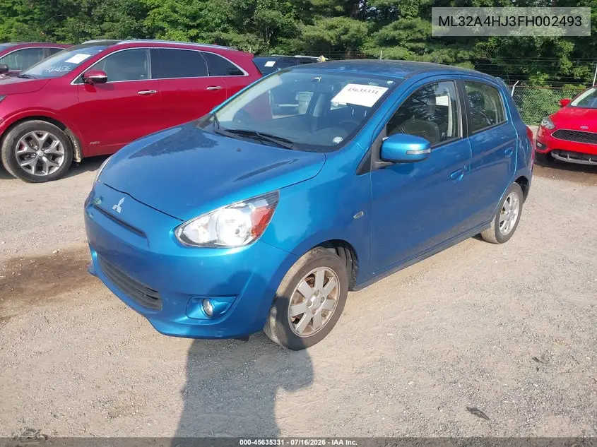 2015 Mitsubishi Mirage Es/Rf VIN: ML32A4HJ3FH002493 Lot: 45635331