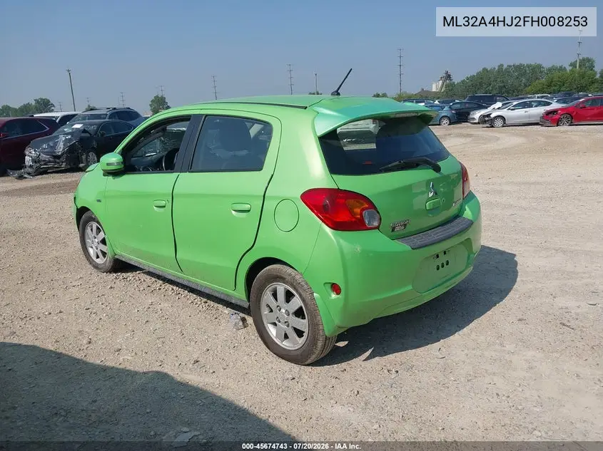 2015 Mitsubishi Mirage Es VIN: ML32A4HJ2FH008253 Lot: 45674743