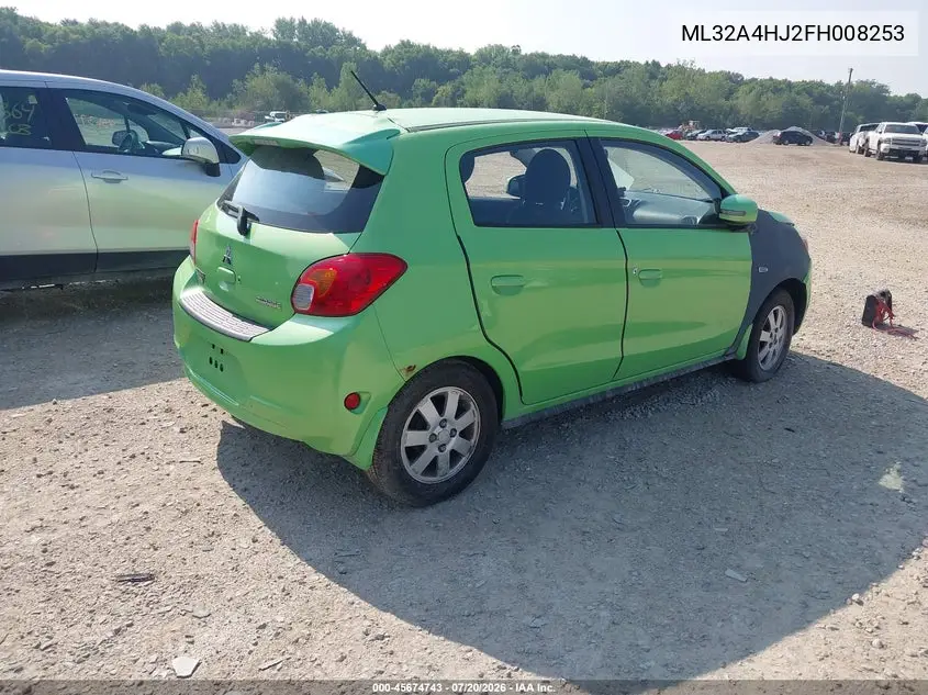 2015 Mitsubishi Mirage Es VIN: ML32A4HJ2FH008253 Lot: 45674743
