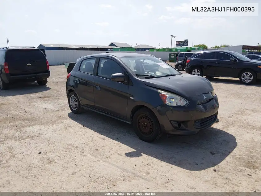 2015 Mitsubishi Mirage De/Rf VIN: ML32A3HJ1FH000395 Lot: 45678043