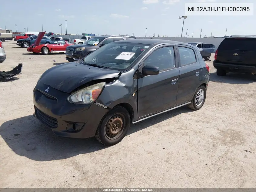 2015 Mitsubishi Mirage De/Rf VIN: ML32A3HJ1FH000395 Lot: 45678043