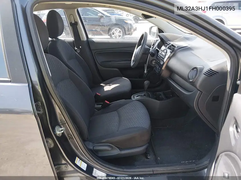 2015 Mitsubishi Mirage De/Rf VIN: ML32A3HJ1FH000395 Lot: 45678043