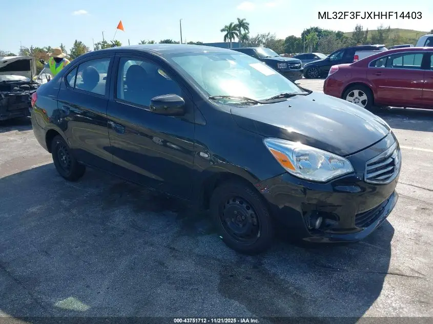 ML32F3FJXHHF14403 2017 Mitsubishi Mirage G4 Es